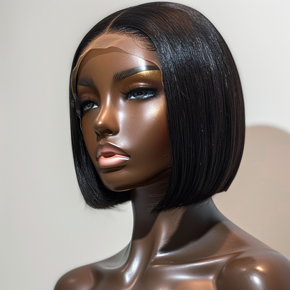 custom made Indian hair blunt bob wig